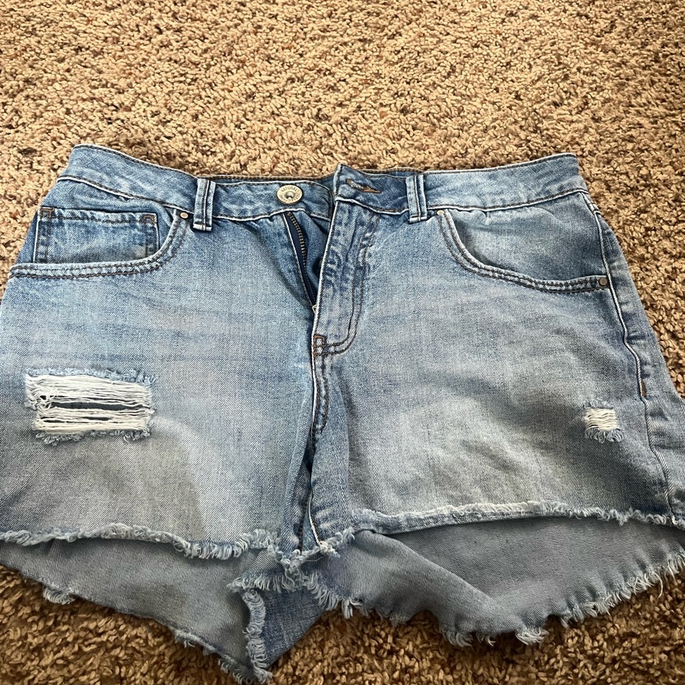 Natural Reflections Blue Jean Shorts Distressed Cut-Off